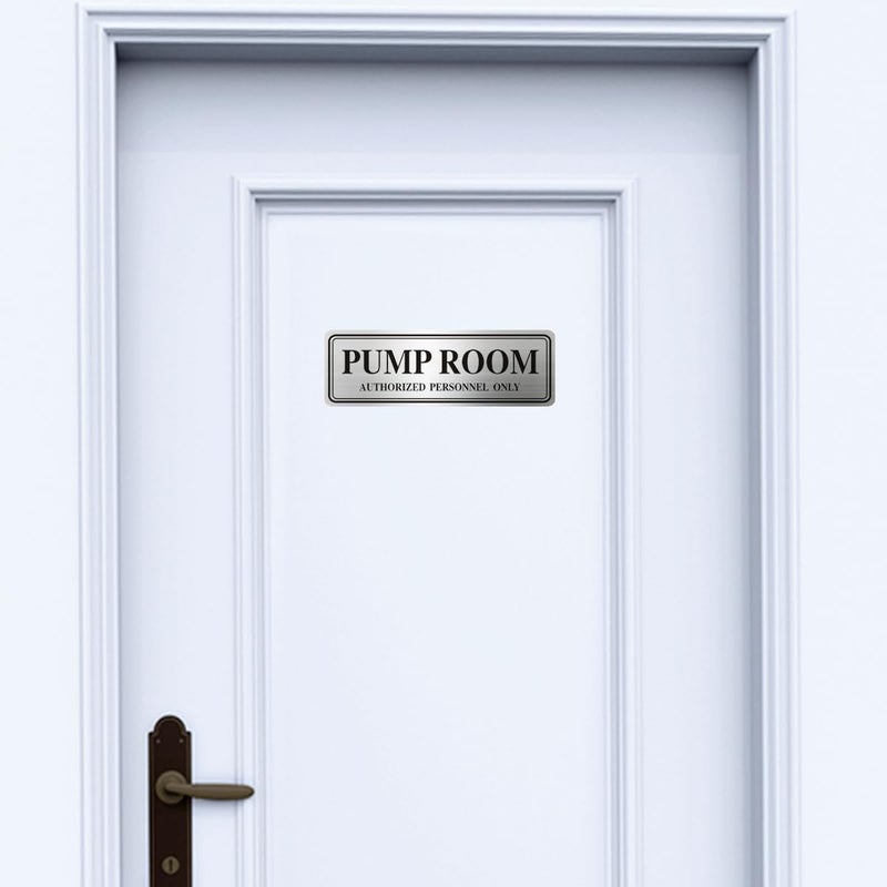 LEMBANG Metal Stainless Steel Authorized Personnel Only Sign，9x3in (Pump Room) - Image 4